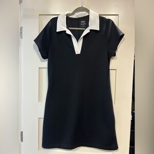 Abercrombie & Fitch Black and White Short Sleeve Polo Dress
